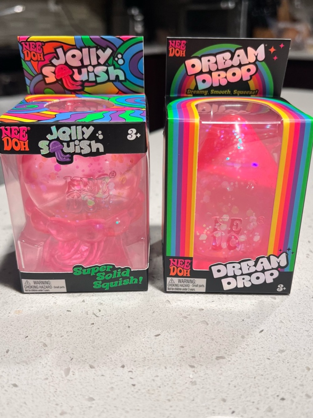 NeeDoh Jelly Squish Dream Drop Sensory Toy - Pink